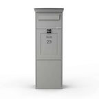Freestanding Parcel Box Karl Light Grey Front