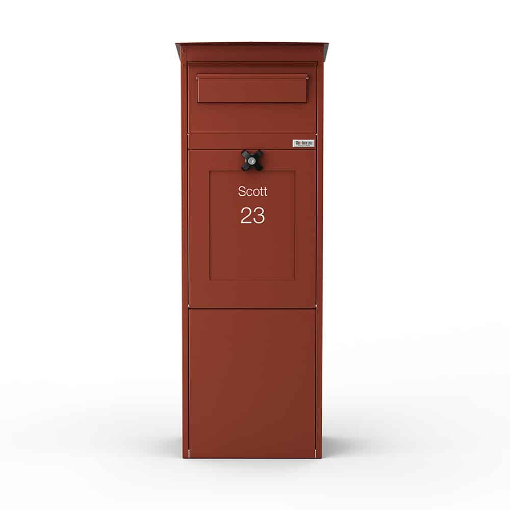 Freestanding Parcel Box Karl Red Front