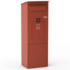 Freestanding Parcel Box Karl Red Front3