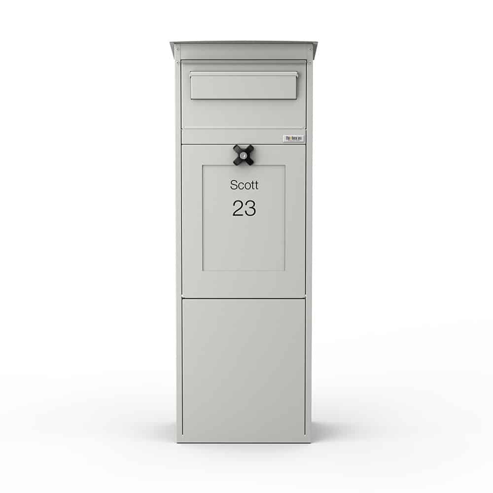 Freestanding Parcel Box Karl White Front