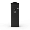 Freestanding Parcel Box Lovisa Black Front
