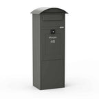 Freestanding Parcel Box Lovisa Dark Grey Front2