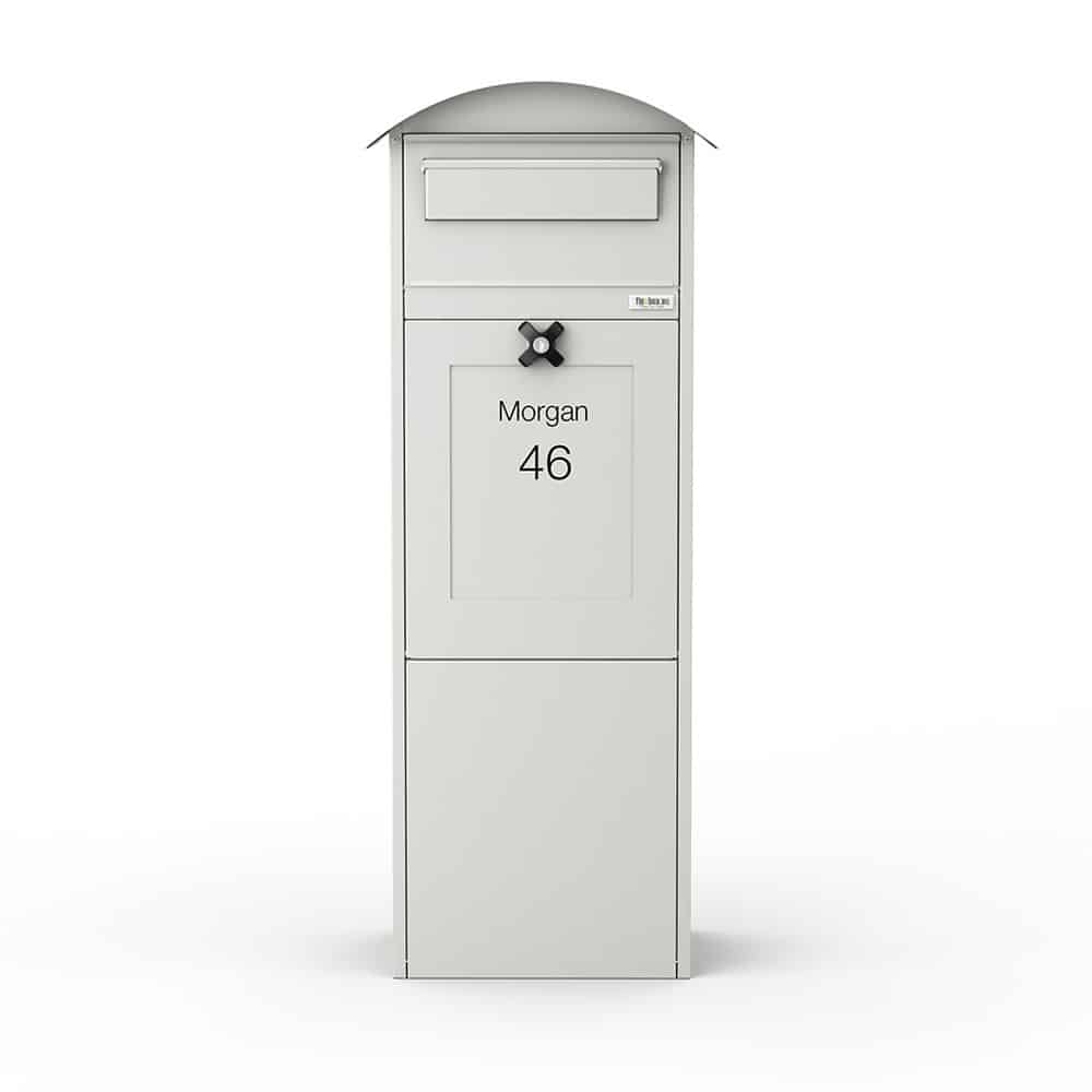 Freestanding Parcel Box Lovisa White Front