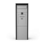Freestanding Parcel Box Oskar Light Grey Front