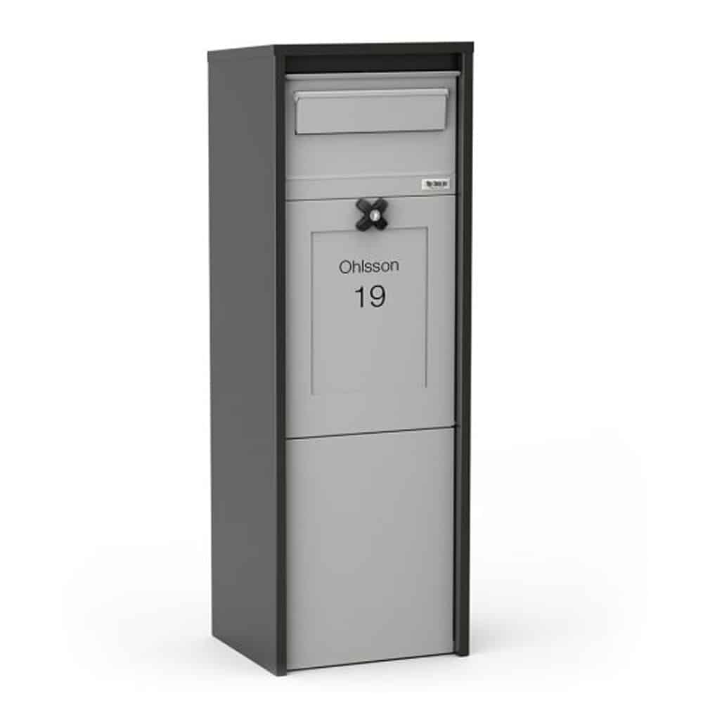 Freestanding Parcel Box Oskar Light Grey