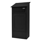 Freestanding Post Box Gustaf Black Rear Access 4