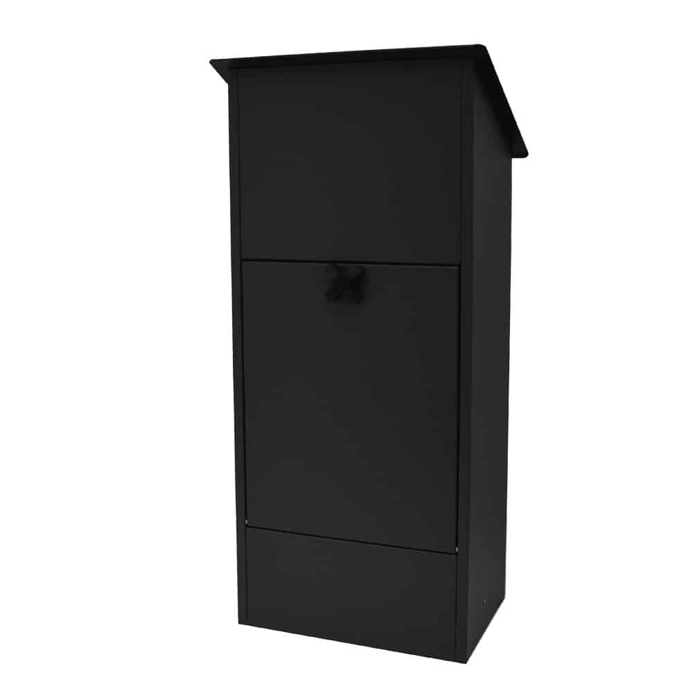 Freestanding Post Box Gustaf Black Rear Access 5