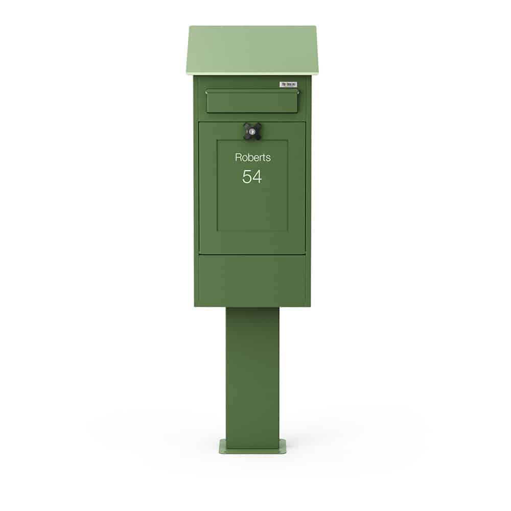 Freestanding Post Box Gustaf Green Front
