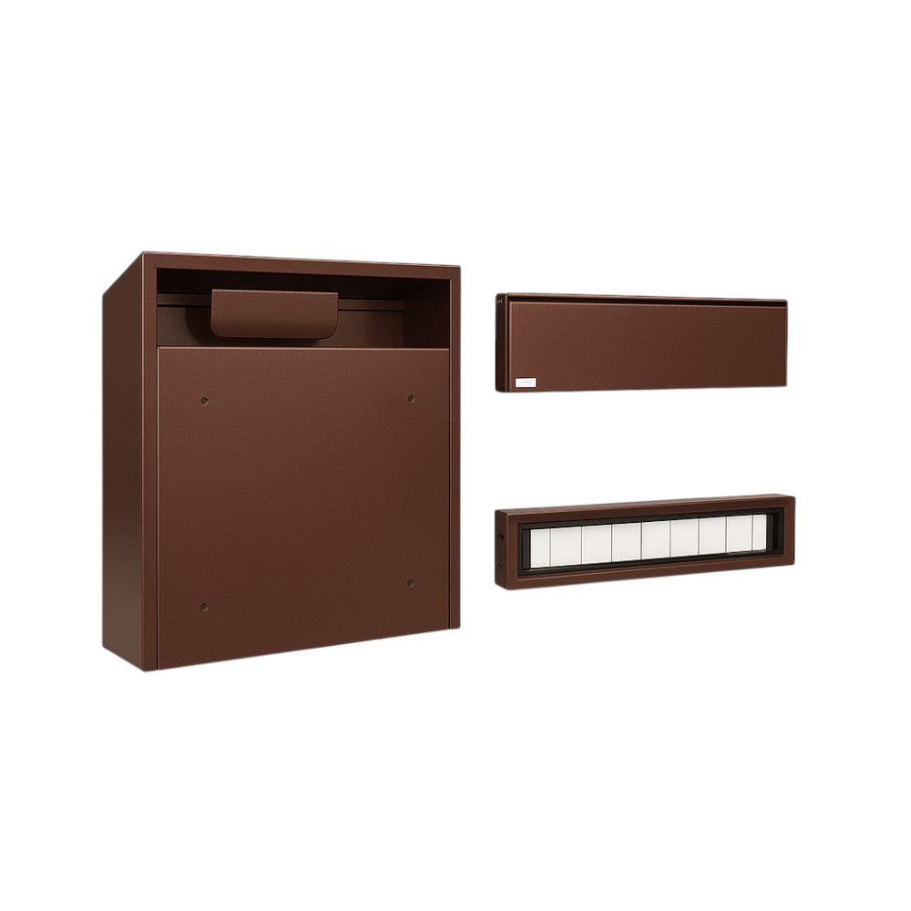 Gate Mounted Letterbox Galvanised Steel   W3 6   Copper With Copper Letterplate