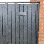 Gate Mounted Letterbox   W3 4   Black   Lifestyle Photo 2