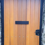 Gate Mounted Letter Plate Black