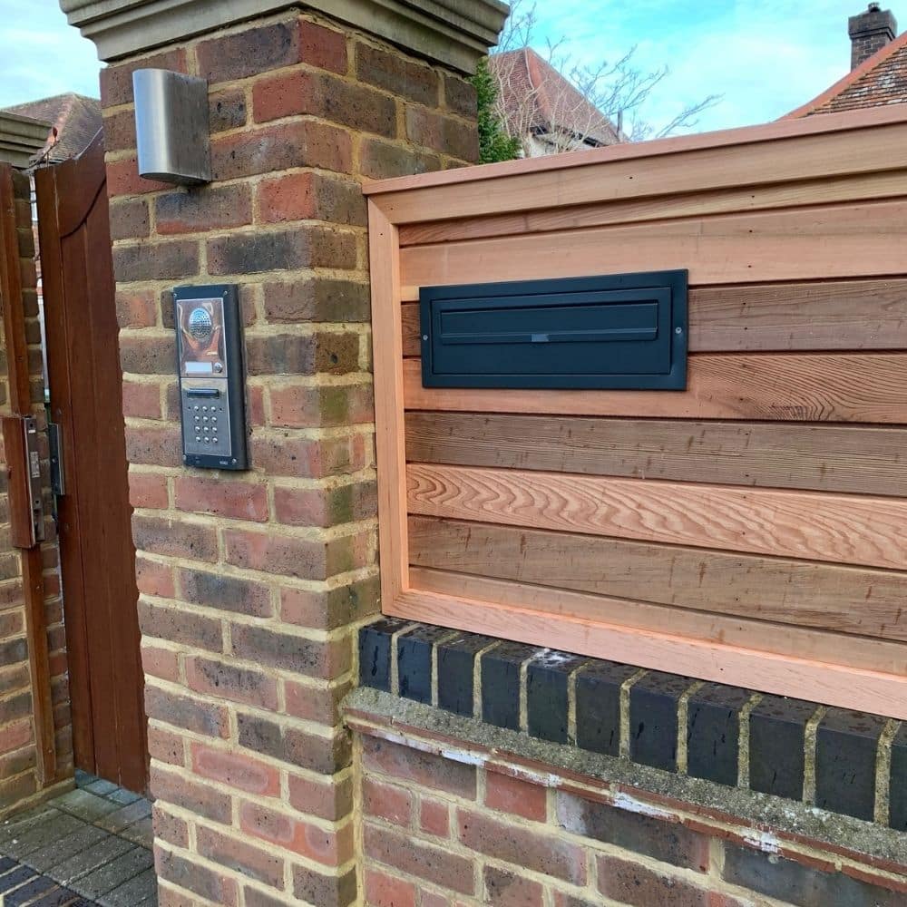 Gate Mounted Letterbox W3 4 Dark Grey