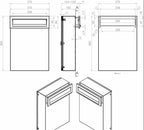 Gate Mounted Letterbox LCD 050 Dimensions