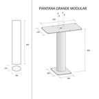 Freestanding Letterbox for Flats and Offices External Lockable - Tocco Di Italia Slim
