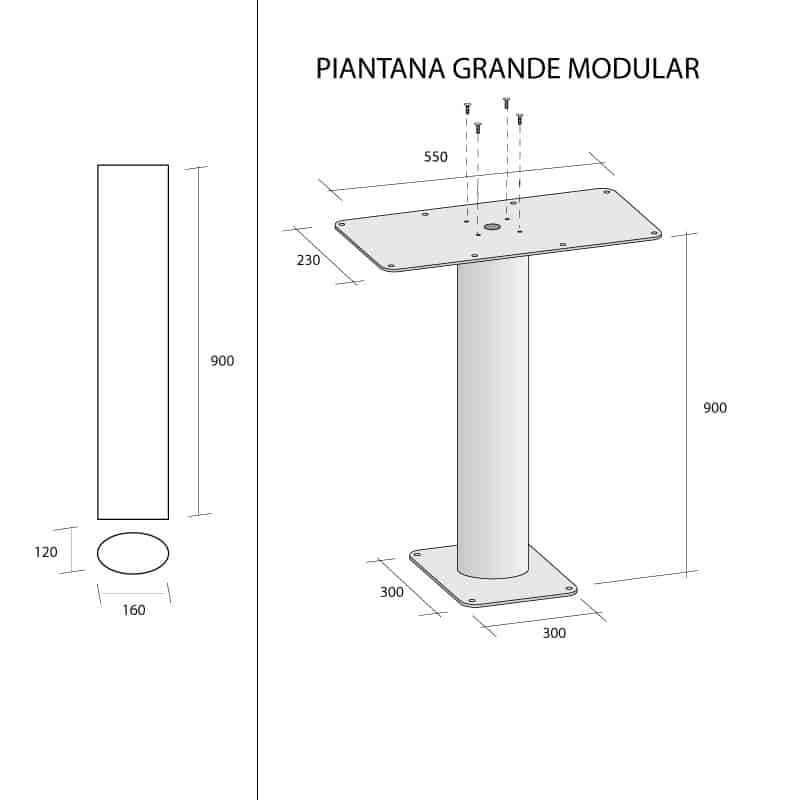 Freestanding Letterbox for Flats and Offices External Lockable - Tocco Di Italia Slim