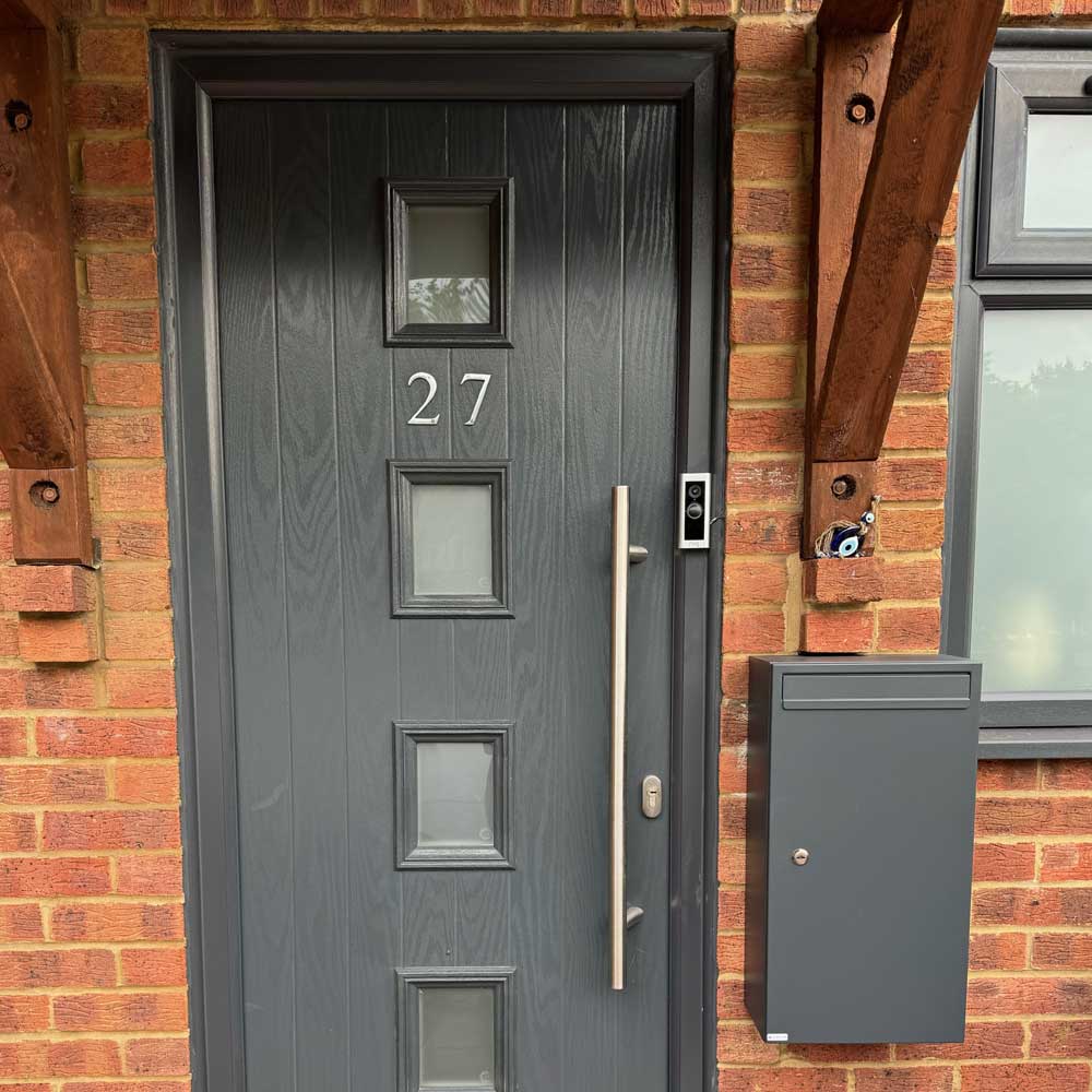 High Security Post Box Cerberus Wall Mounted Anthracite Grey
