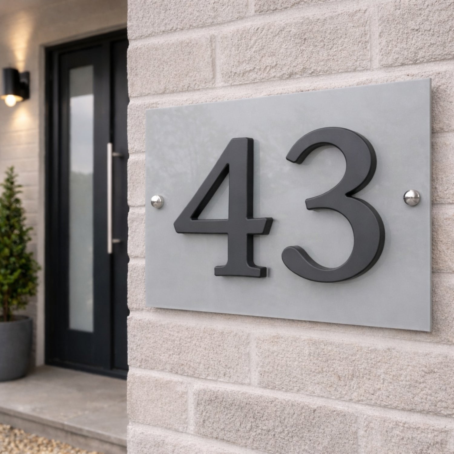 House Number Plaque - Aluminum House Number Sign