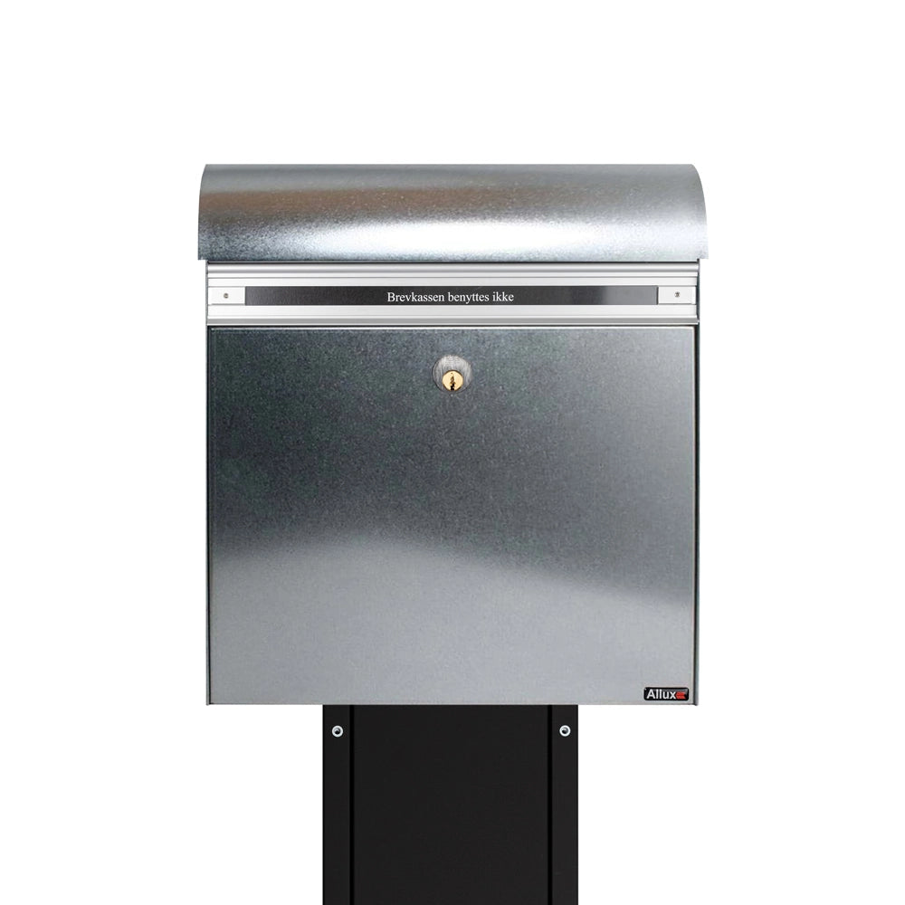 KS2000 Galvanised Free Standing Post Box With 1001 Black Stand
