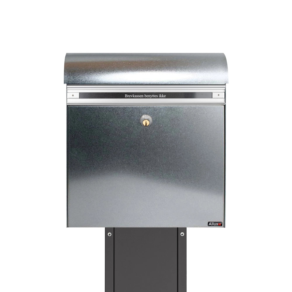 KS2000 Galvanised Post Box Free Standing With 1001 Grey Stand