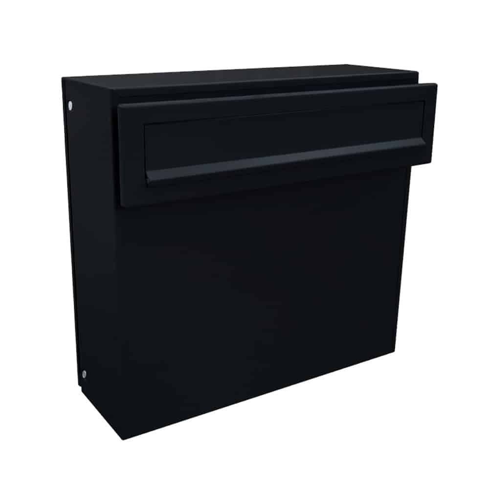 LAD 050 Gate Mounted Letterbox Black