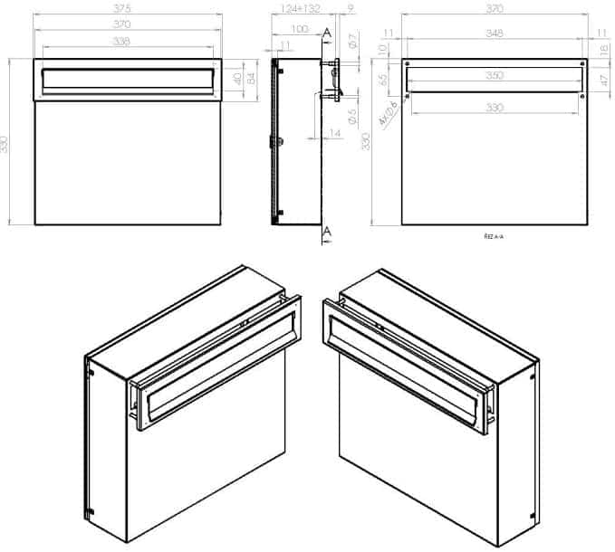 LAD 050 Letterbox Dimensions