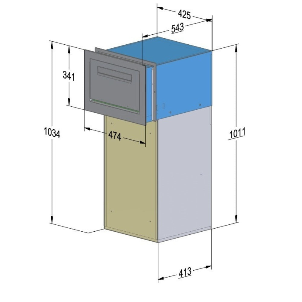 Extra Large Parcel Box for Gates & Fences & Side Panels – Epsilon GM
