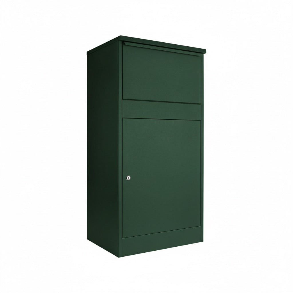 Large External Front Access Parcel Box   Buzzard   Fir Green   RAL 6009