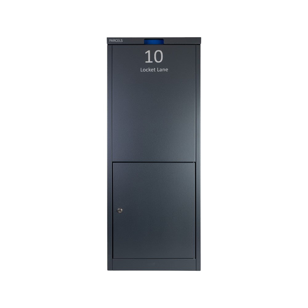 Large Free Standing Parcel Box For Outdoors   ParcelPod 3   Anthracite Grey   Front Access