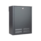 Large Letterbox Gate Mounted Rear Acess   Magnum   Galvanised Steel Dark Grey   Rear View   Main