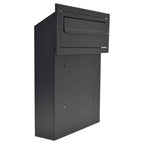 Letterbox For Gates & Fences External Rear Access Gatehouse W3 Dark Grey With Trim