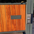 Letterbox For Gates & Fences Outdoor Rear Access Gatehouse W3 Grey Front