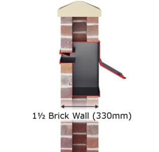 Stamford Through the Wall letterbox 1.5 brick diagram