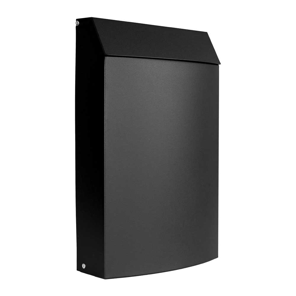 Minimalistic Black Wall Mounted Post Box Wren