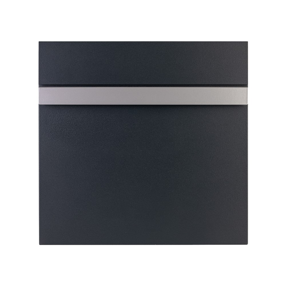 Modern Contemporary External Letterbox   Wall Mounted   Skylark In Dark Grey
