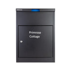 Modern Contemporary Wall Mounted Parcel Box   ParcelPod 1   Anthracite Grey   Personalised
