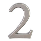 Modern House Numbers 2 Silver Small