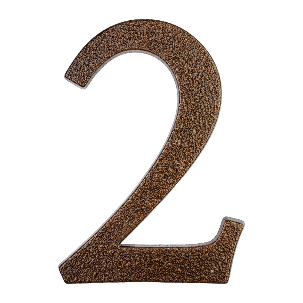 Modern House Numbers 2 Bronze