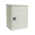 Modern Lockable External Wall Mounted Parcel Box   Pebble Grey With Combination Lock