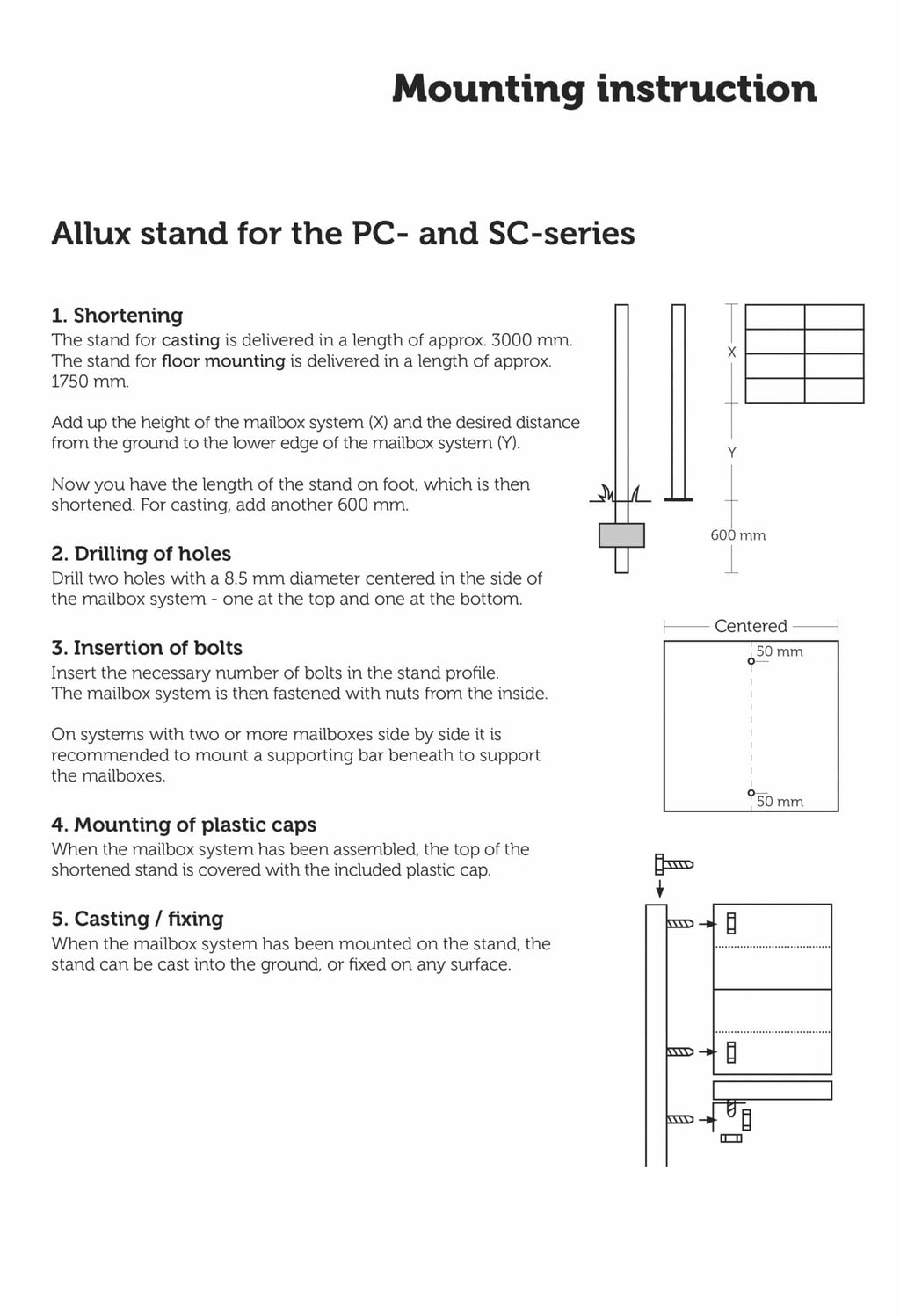 Mounting Instruction PC SC Stand