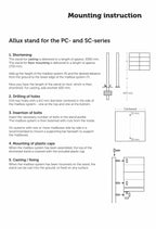 Mounting Instruction PC SC Stand