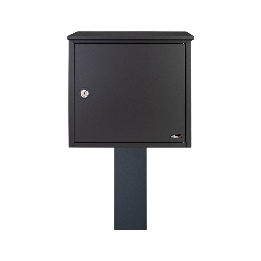 Outdoor Free Standing Letterbox   Allux 400 Grey   Grey Stand