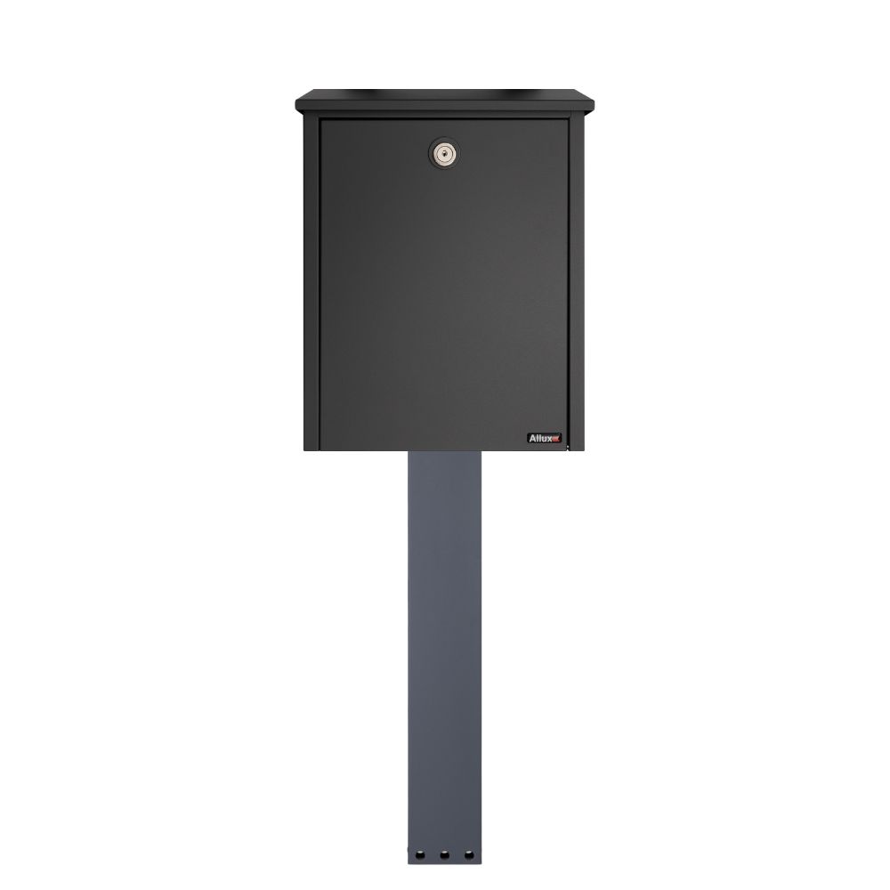 Outdoor Free Standing Letterbox Galvanised Steel   Allux 200 DG With DG Stand