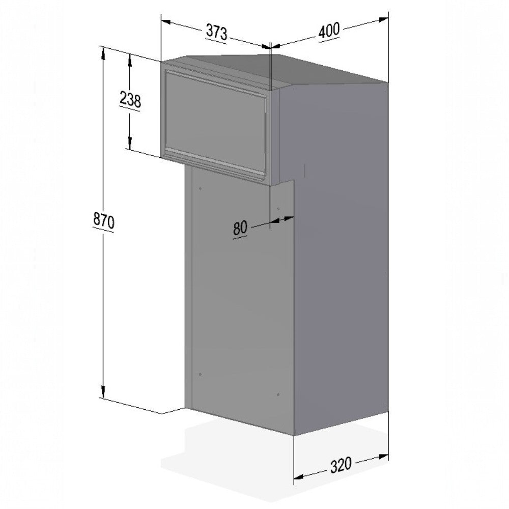 Parcel Box For Homes Sigma Paco Rear Access   Dimensions