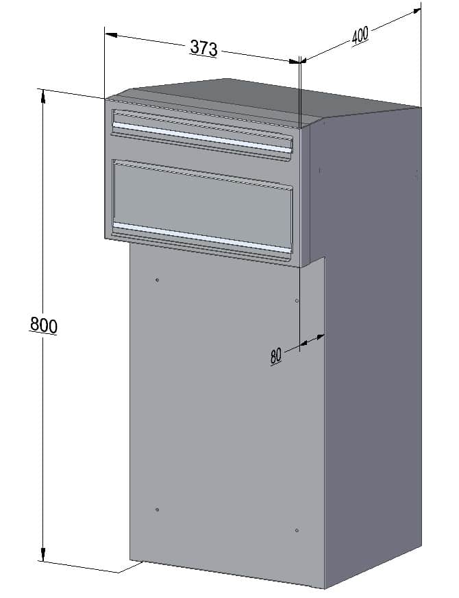 Parcel Drop Box Sigma For Gates And Fences Size