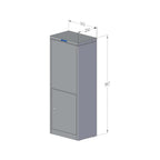 ParcelPod 3 Front Access   Front Side   Dimension Drawing 1
