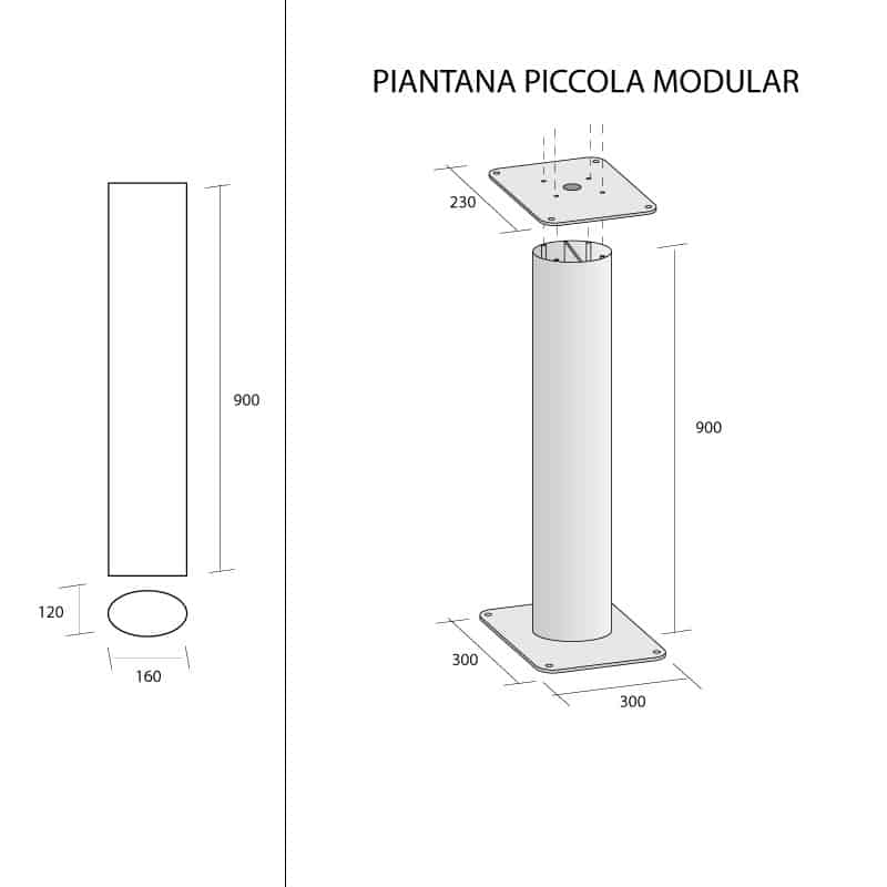 Freestanding Letterbox for Flats and Offices External Lockable - Tocco Di Italia Slim