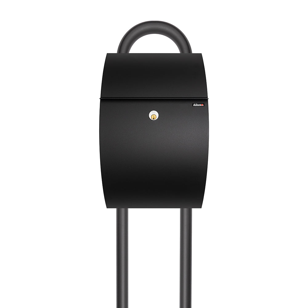 Pole Mounted Large Mailbox Allux 7000 Black