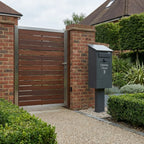 Post Box On The Pole Gustaf Free Standing Anthracite Grey