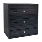 Post Boxes For Flats E1 Urban Easy Anthracite Grey Bank Of 3
