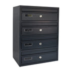 Post Boxes For Flats E1 Urban Easy Anthracite Grey Bank Of 4